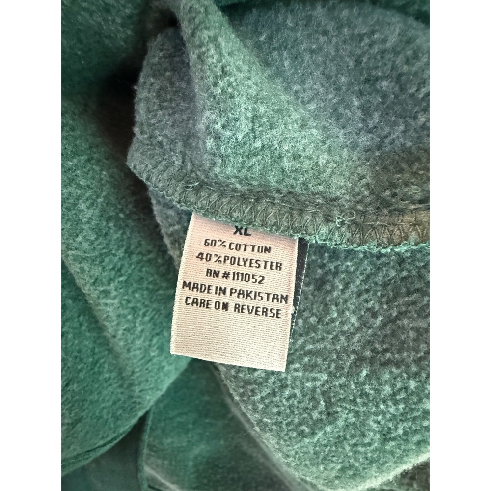 Lazer Mens Relaxed Fit Button Front Burnt Fleece‎ Shirt Jacket Deep Emerald XL - Picture 8 of 11
